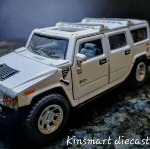 White 2008 H2 Hummer - Kinsmart diecast -